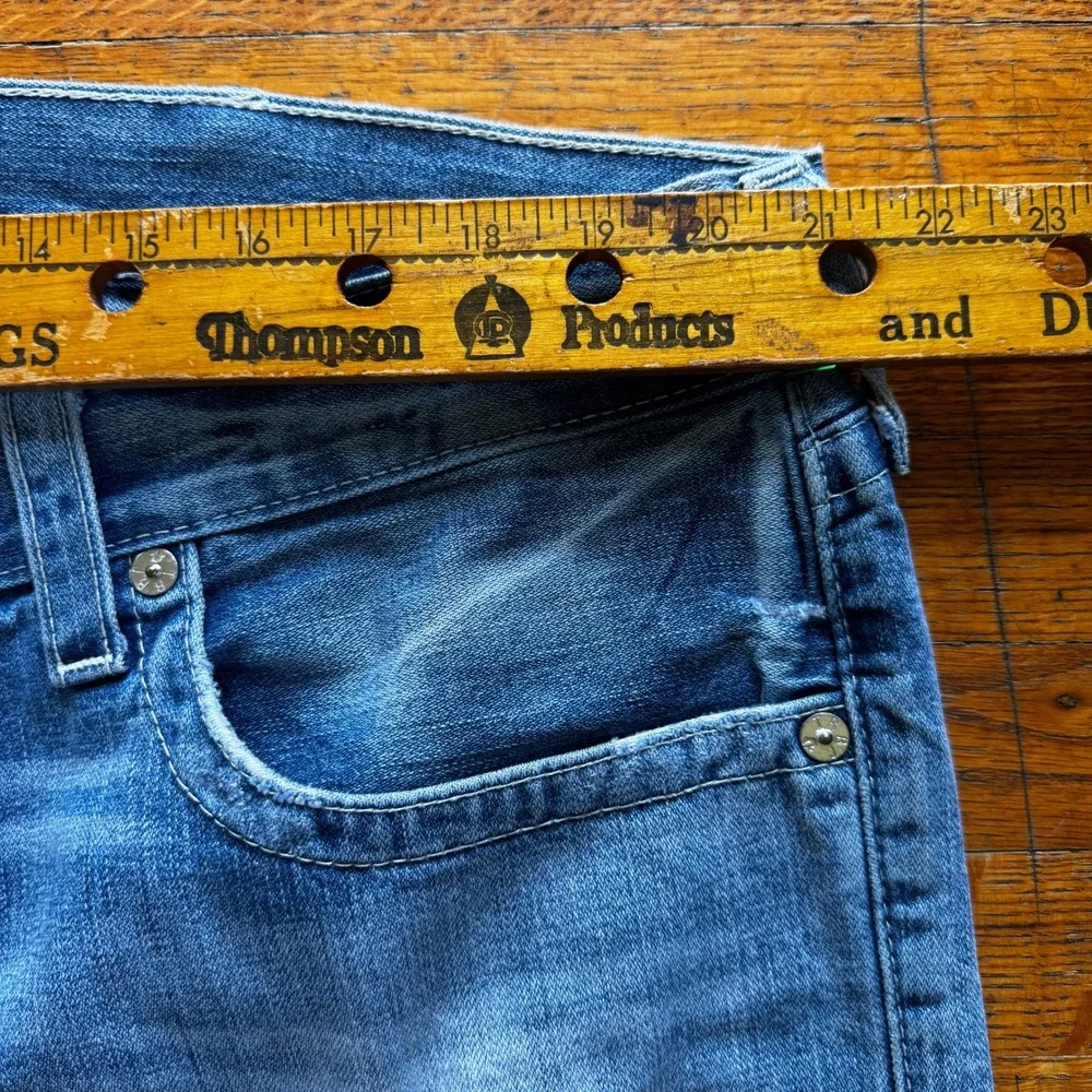 True Religion Bobby Mens 42x 26 Straight Leg Jeans‎ Medium Wash Made in USA Blue